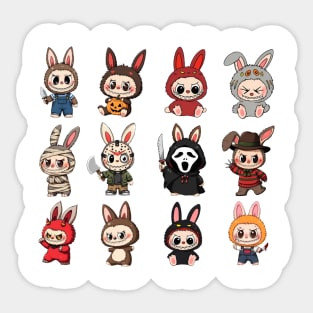 Monster Doll Halloween Characters Sticker